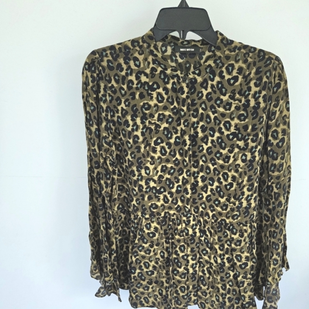 Mos Mosh leopard print blouse button front